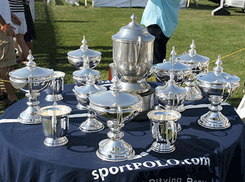 sportPOLO.com Best Playing Pony Award and Trophies for the Mecedes-Benz Polo Challenge at Bridgehampton Polo Club